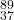 ^{89}_{37}