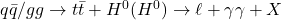 q\bar{q} / gg \to t\bar{t} + H^0(H^0)\to \ell + \gamma\gamma + X