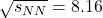 \sqrt{s_{NN}} = 8.16