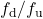 f_\mathrm{d} / f_ \mathrm{u}