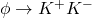 \phi\rightarrow K^+K^-