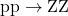 \mathrm {p}\mathrm {p}\rightarrow \mathrm{Z}\mathrm{Z}