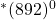 ^{*}(892)^{0}