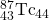 _{43}^{87}\mathrm{Tc}_{44}