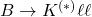 B \to K^{(*)}\ell \ell