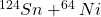 ^{124}Sn+^{64}Ni