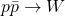 p\bar{p}\to W