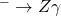 ^- \to Z\gamma