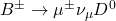 B^\pm \rightarrow \mu^\pm \nu_\mu D^{0}