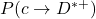 P(c \to D^{*+})