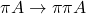 \pi A \to \pi\pi A
