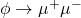 \phi\rightarrow \mu^+\mu^-