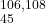 ^{106,108}_{45}