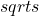 sqrt{s}