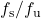 f_\mathrm{s} / f_\mathrm{u}