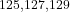 ^{125,127,129}