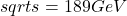 sqrt{s}= 189 GeV