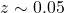 z \sim 0.05
