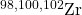 ^{98,100,102}\mathrm{Zr}