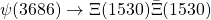 \psi(3686)\to\Xi(1530)\bar{\Xi}(1530)
