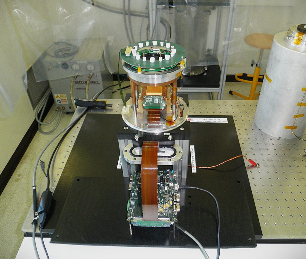 Structure interne du cryostat + carte SAM